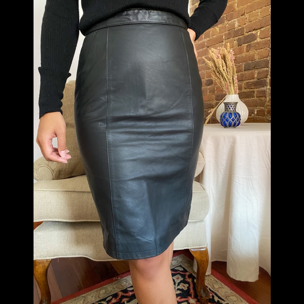 Vintage G-III Leather Skirt